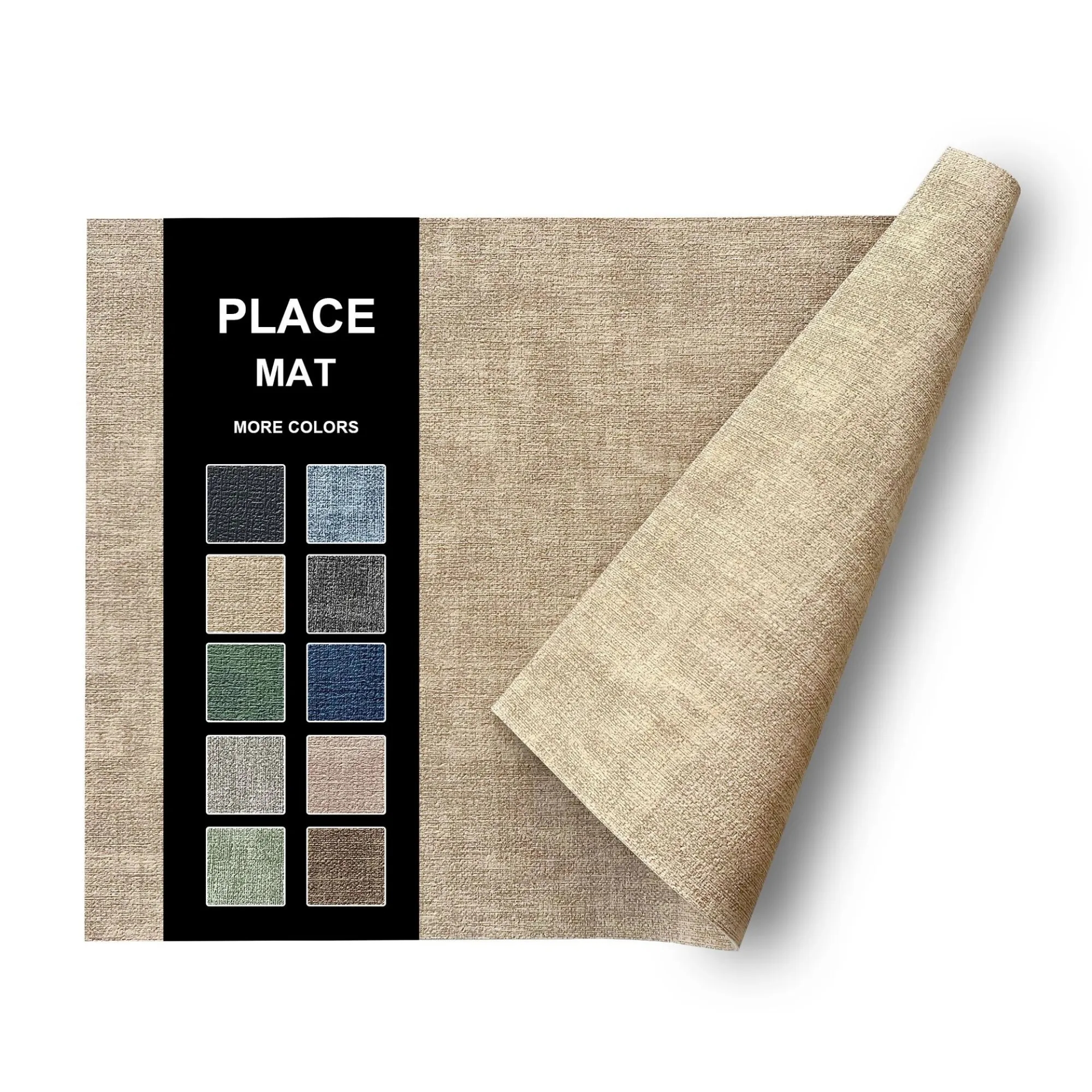 Premium Textured-Leather Placemats 12