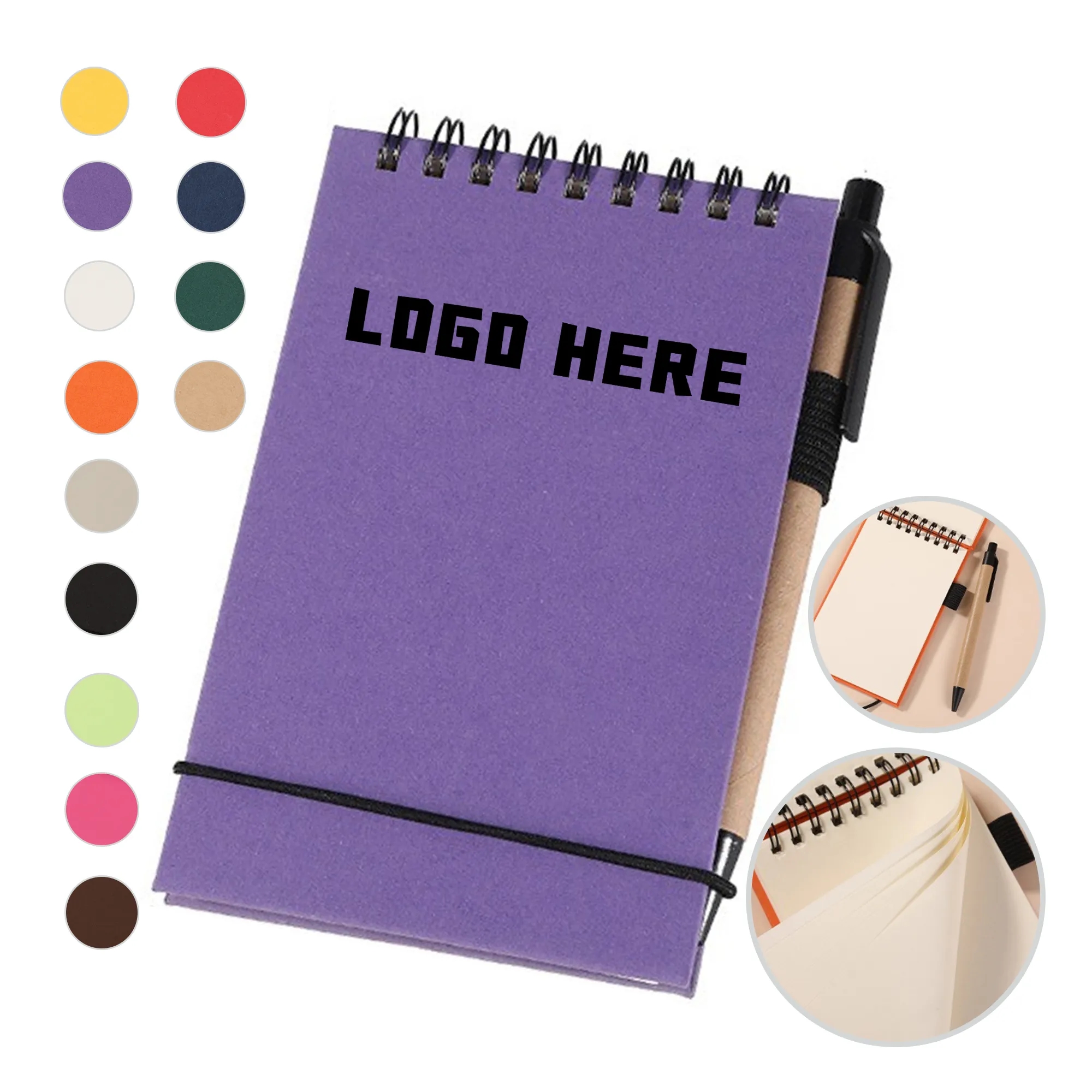 Mini Pocket Notebook With Pen 2