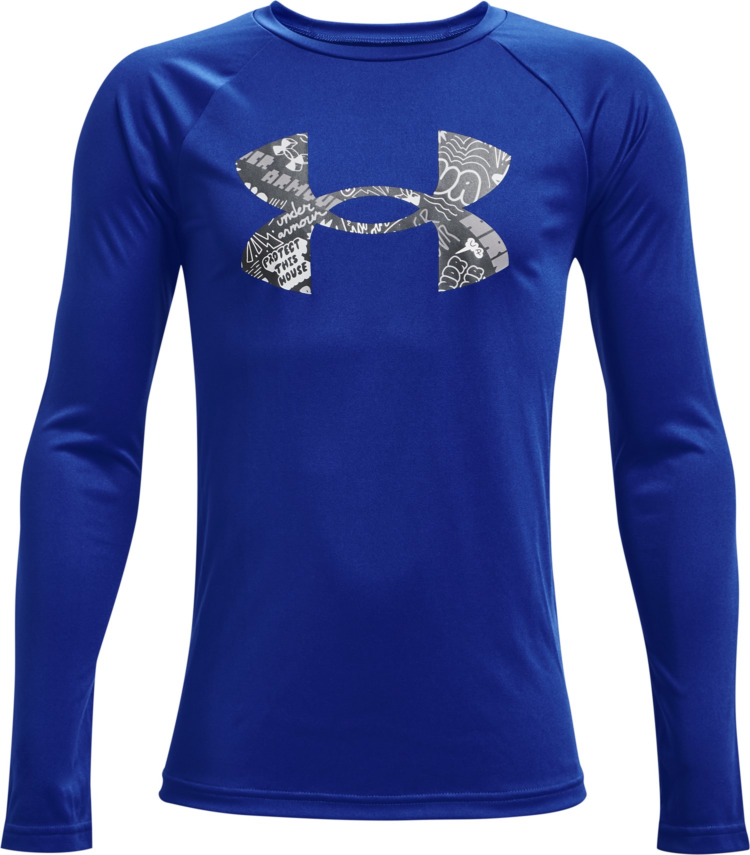 Boys' UA Tech Logo Fill Long Sleeve 7