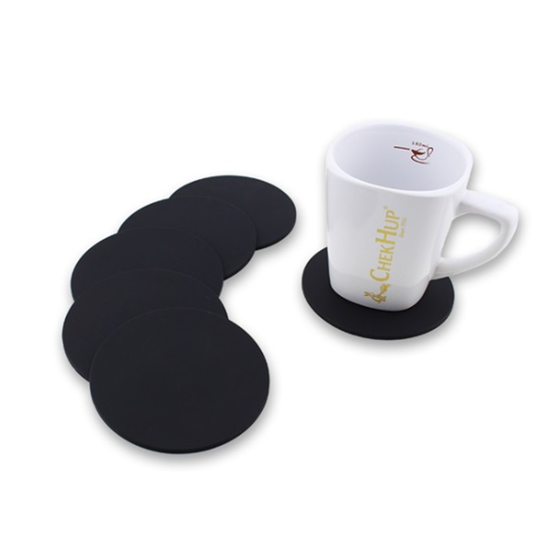 Round Silicone Drink Coasters Mug Pad 6