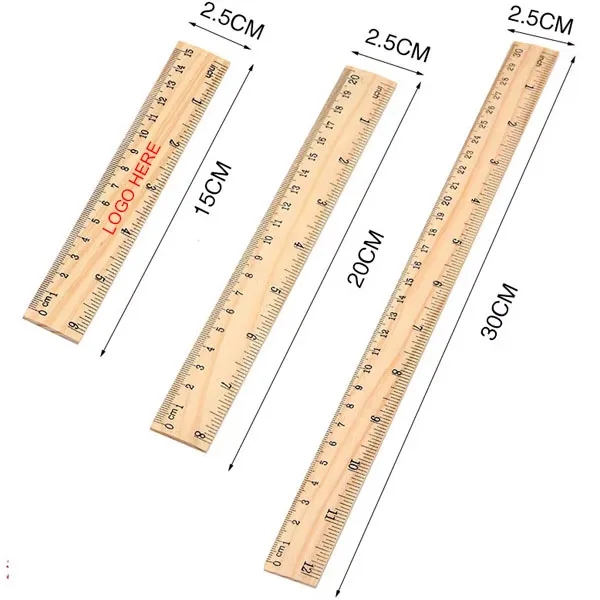 12"/ 30cm Wooden Ruler 5