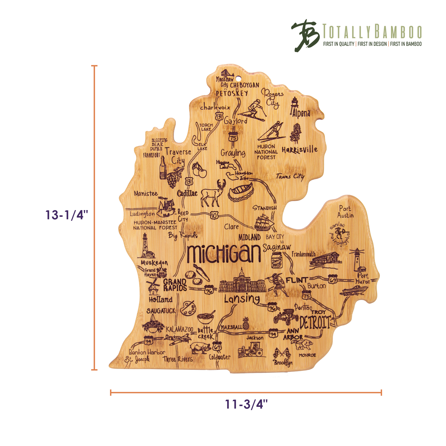 Destination Michigan Mitt Cutting & Serving Board 1