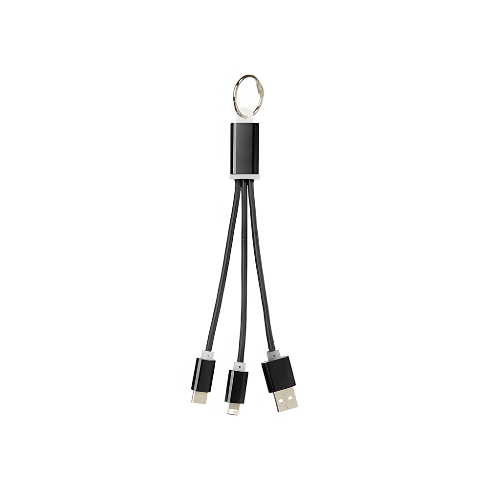 Usb Phone Charging Cable Keychain 2-In-1 1