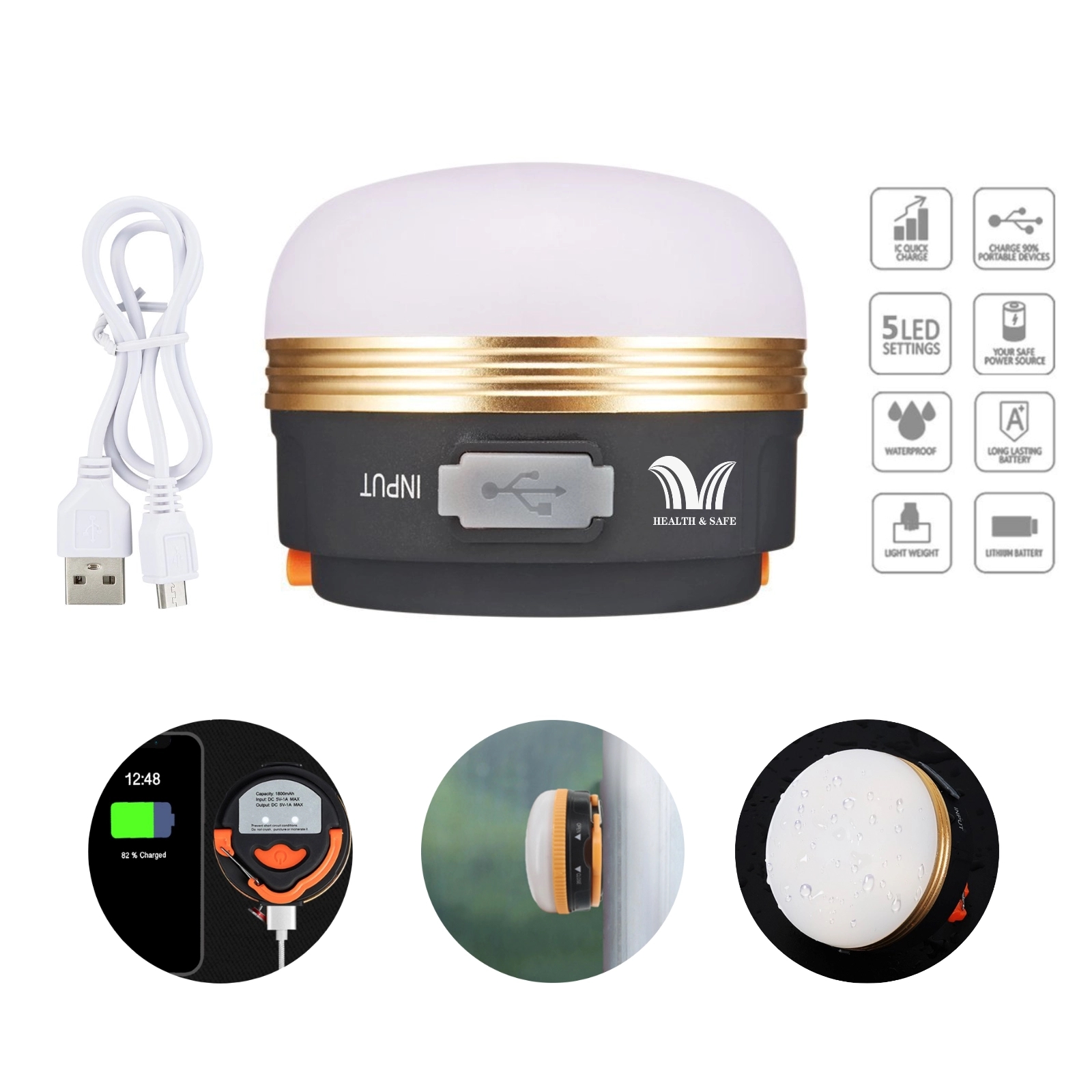 Outdoor Rechargeable Led Tent Light 2