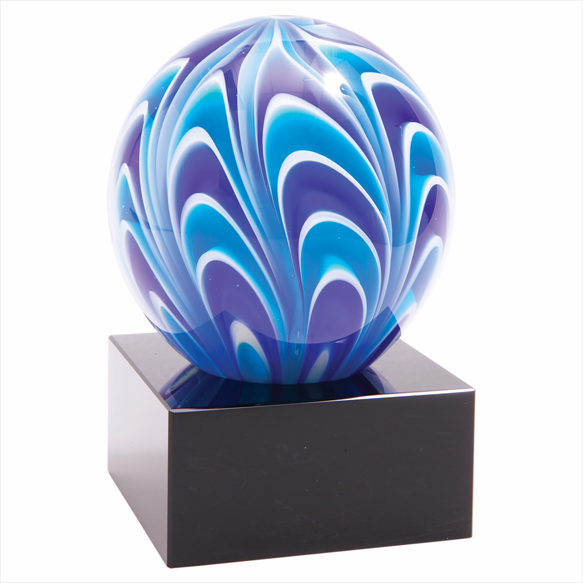 5" Two-Tone Blue & White Sphere 3
