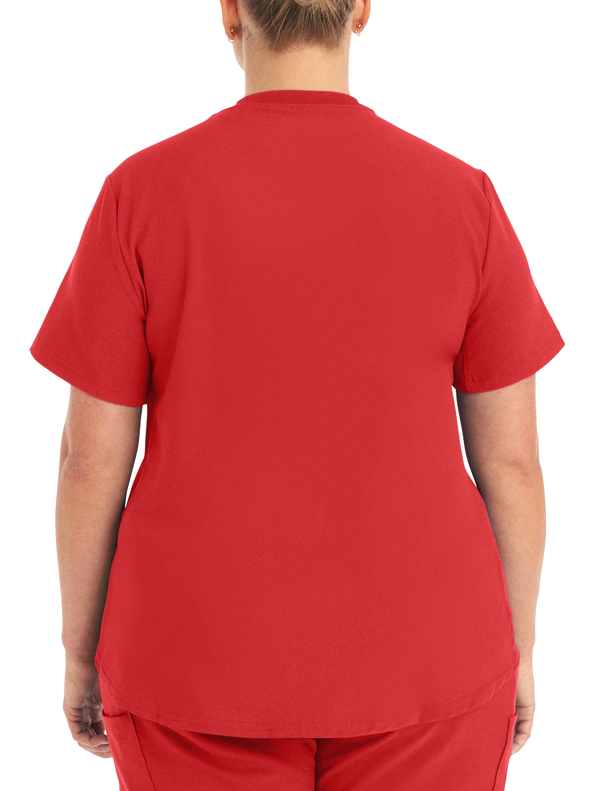 Landau - Forward - Women's Two-Pocket Shirttail Hemline V-Neck Top 8