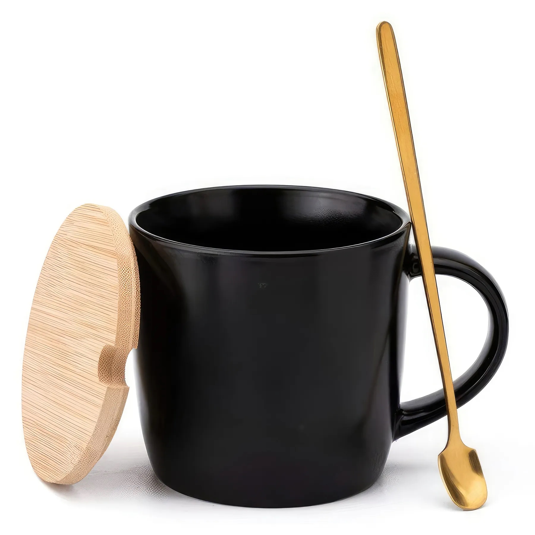 Customizable Coffee Cup With Lid And Spoon 2