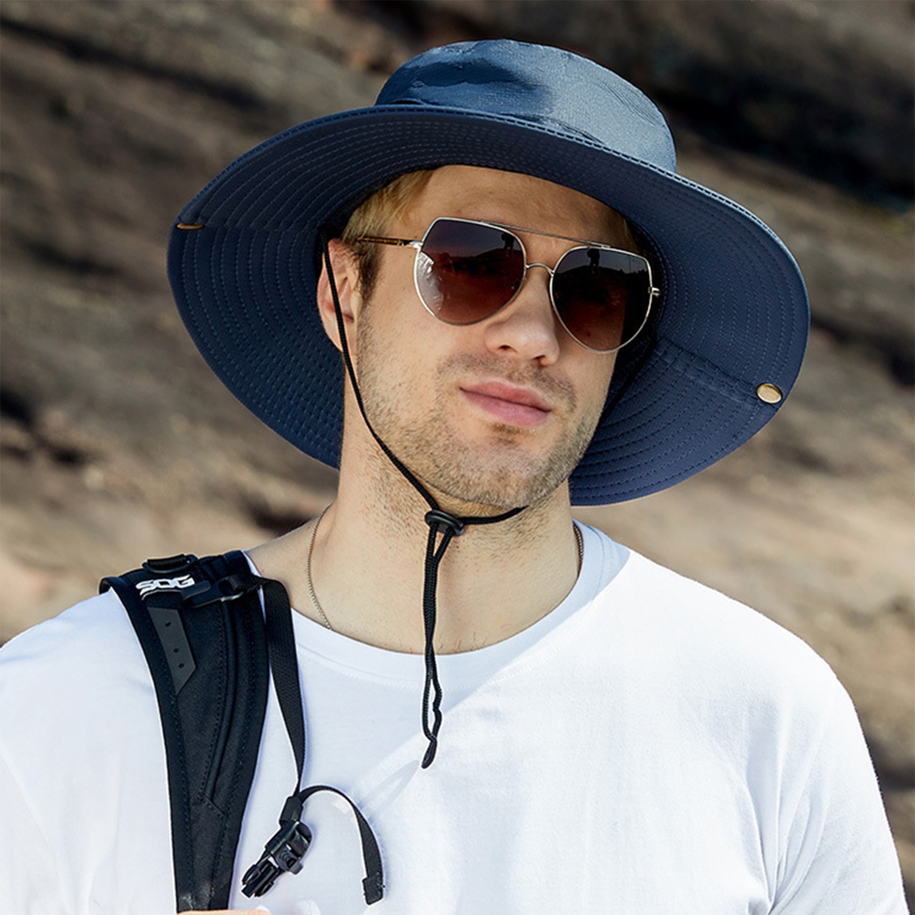 Wide Brim Waterproof Bucket Hat 2