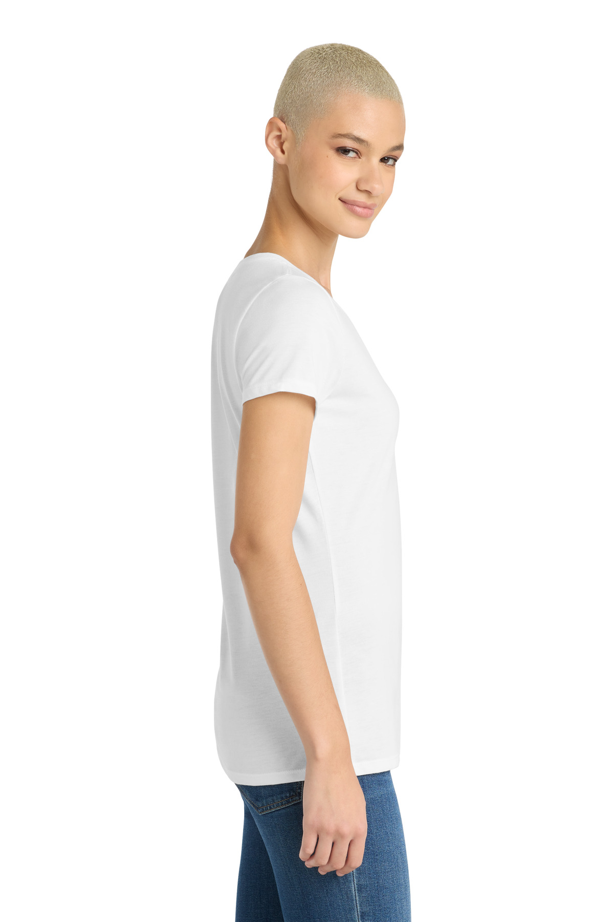 District Women's Perfect Tri V-Neck Tee. DM1350L 36