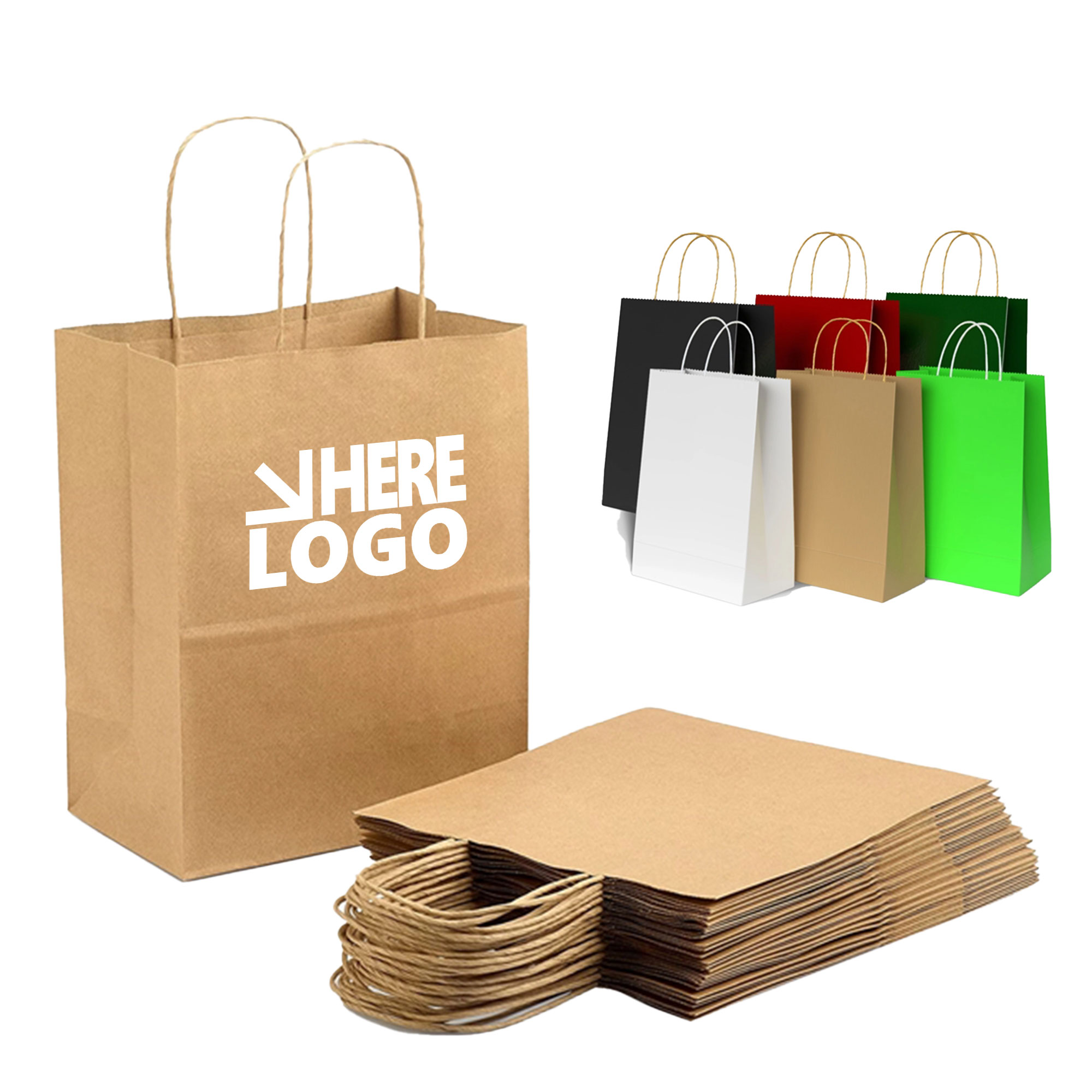 MOQ 100 Hand-Held Kraft Paper Bag 2