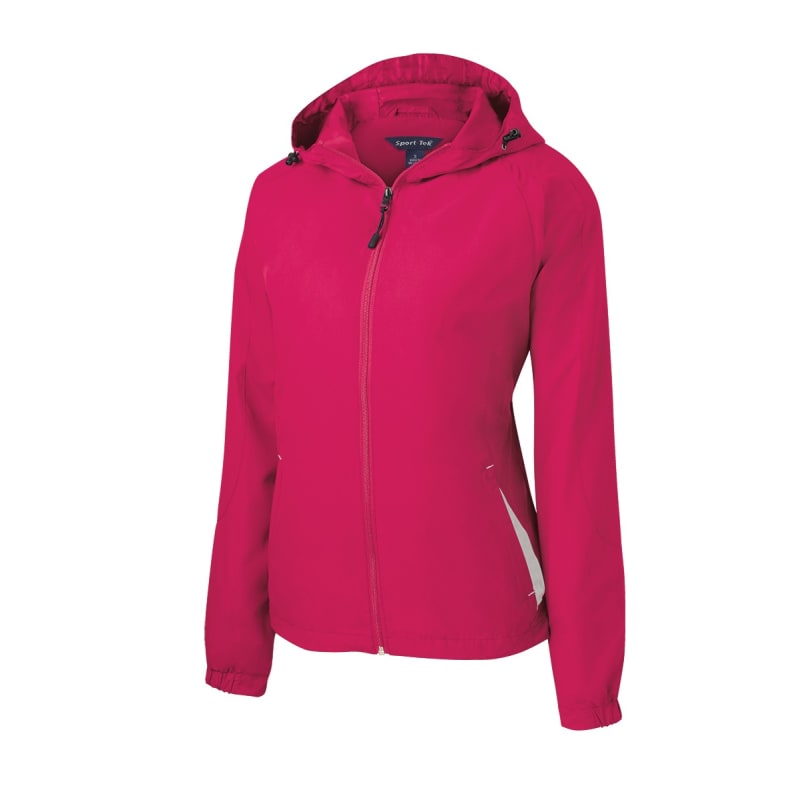 Sport-Tek Women's Colorblock Hooded Raglan Jacket. 13