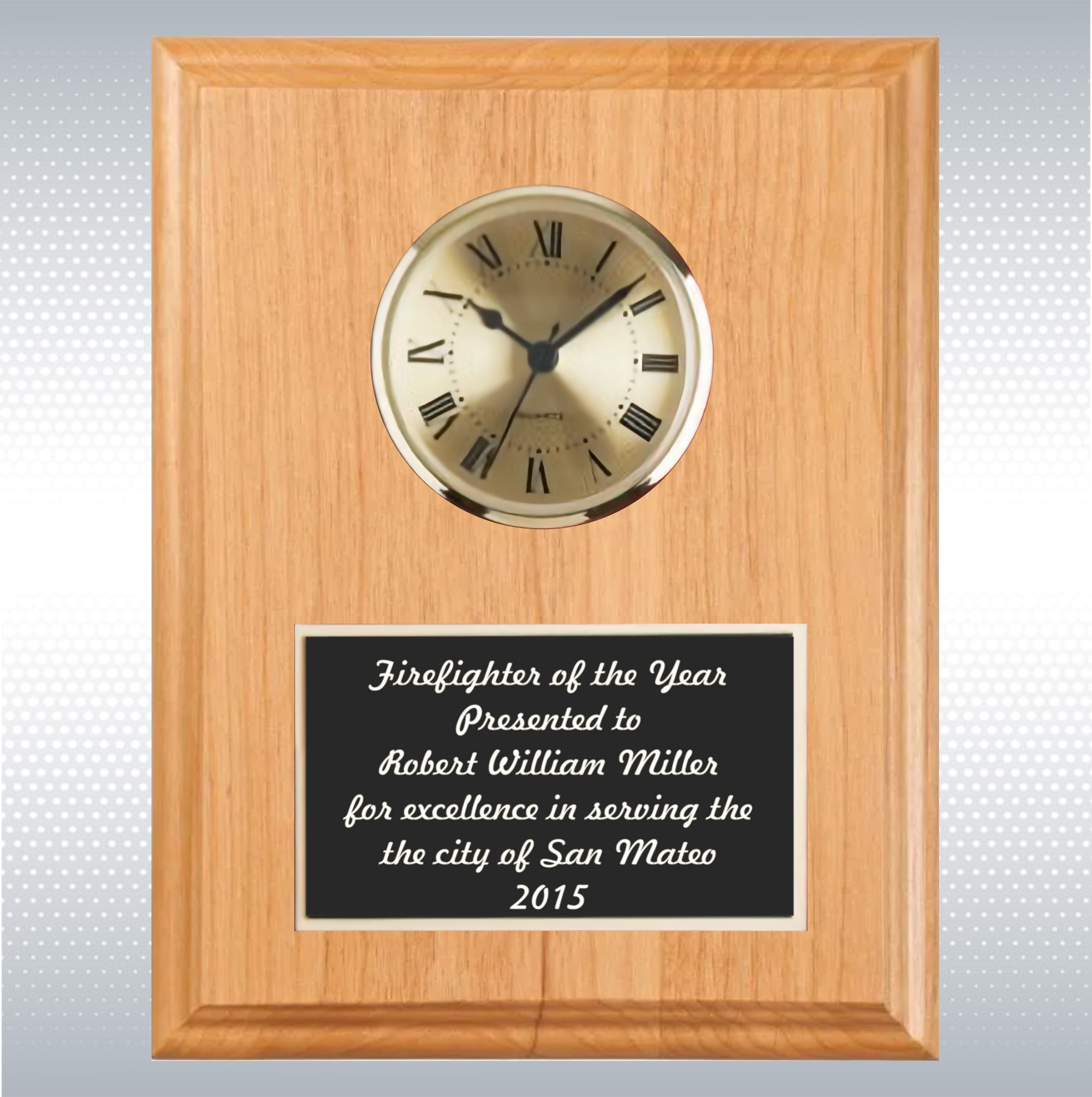 Alderwood Solid Wood Plaque Clock 2