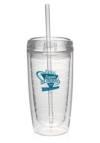16 oz. Double Wall Tumblers with Straw 12