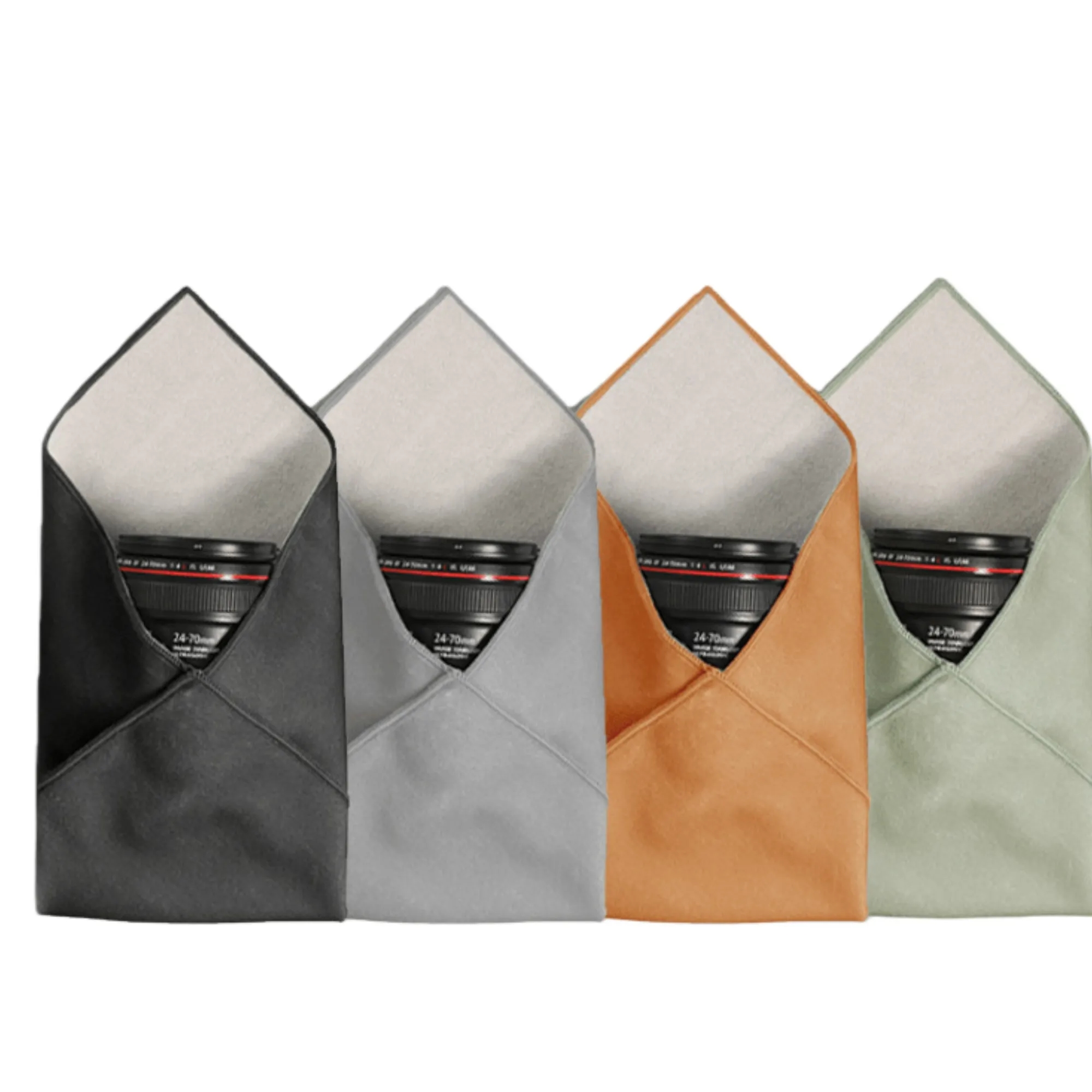 Self Adhesive Cloth Pouch For Camera Microfiber Lens Wrap 3