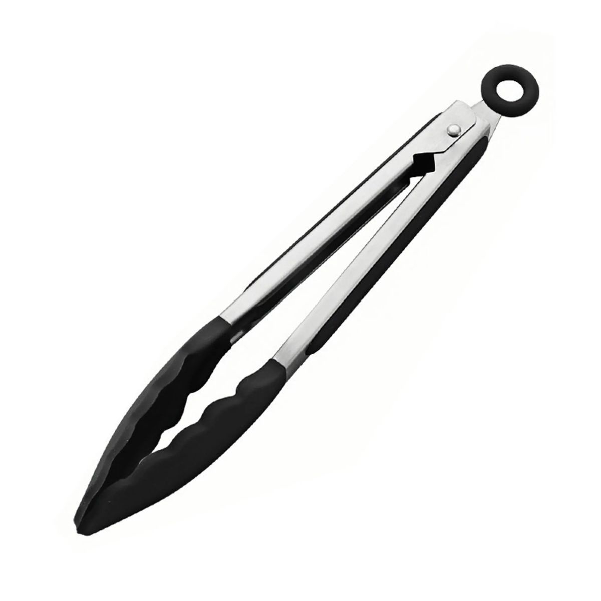 Locking Stainless Steel Silicone Serving Tong 1