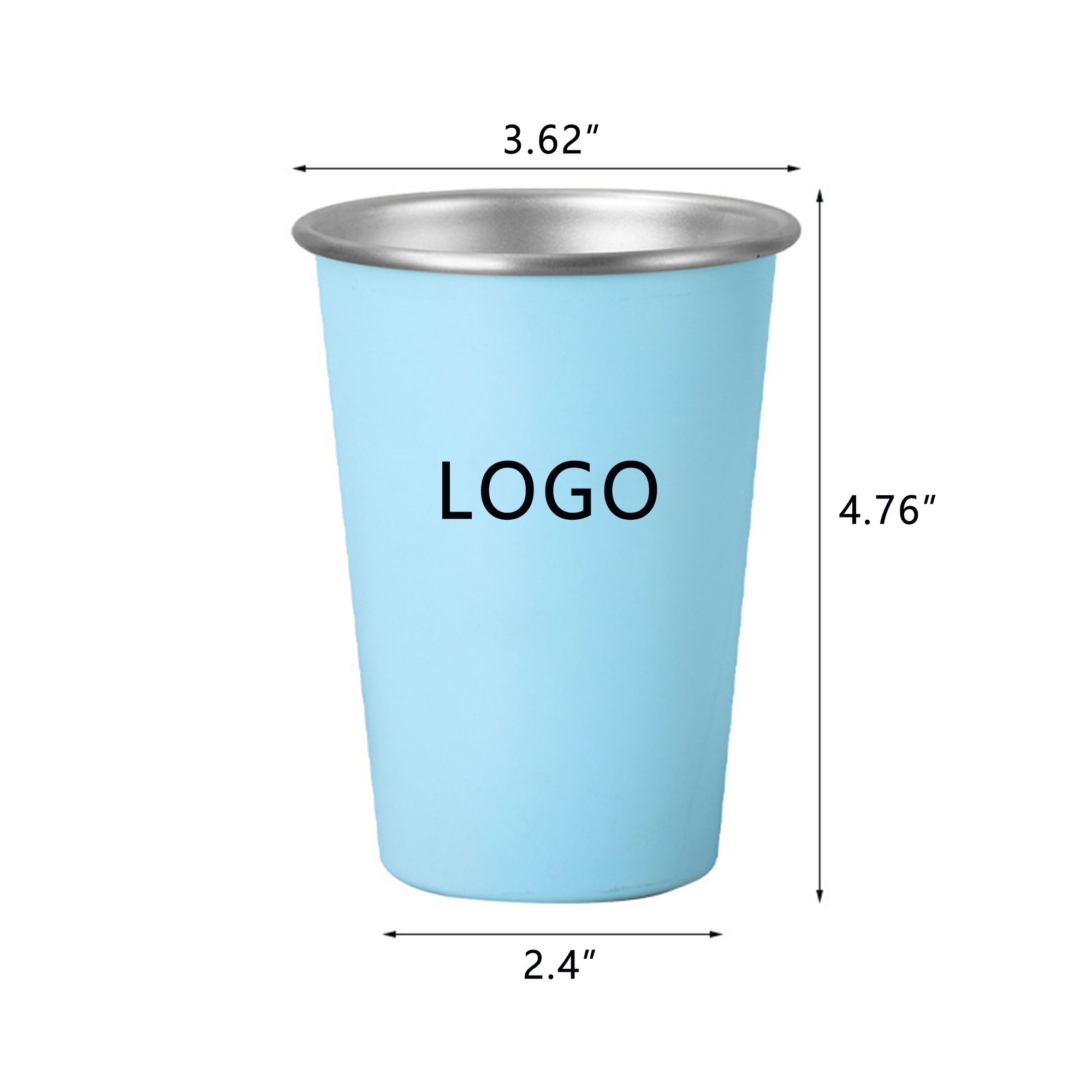 16oz Metal Pint Stainless Steel Beer Beverage Cup 3