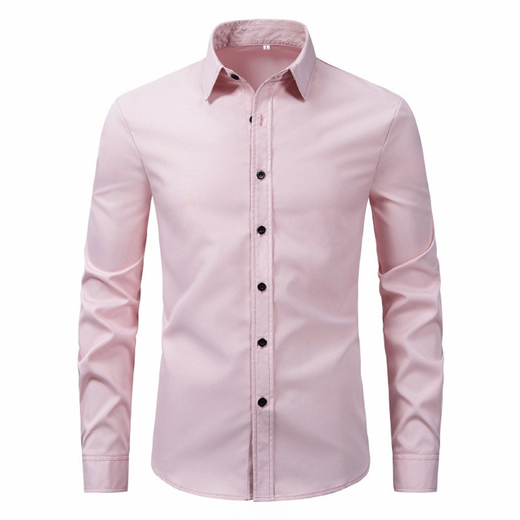 Men's Long Sleeve Button Up Shirts Solid Slim Fit 13