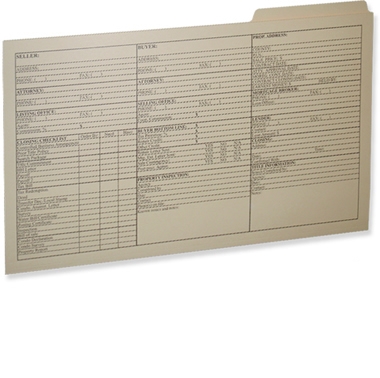 File Folder Legal Size - 3rd Tab Position - Printed with 1 PMS Color 2