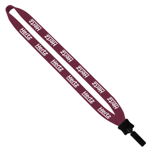 3/4" Cotton Lanyard with Plastic Clamshell & Bulldog Clip 23
