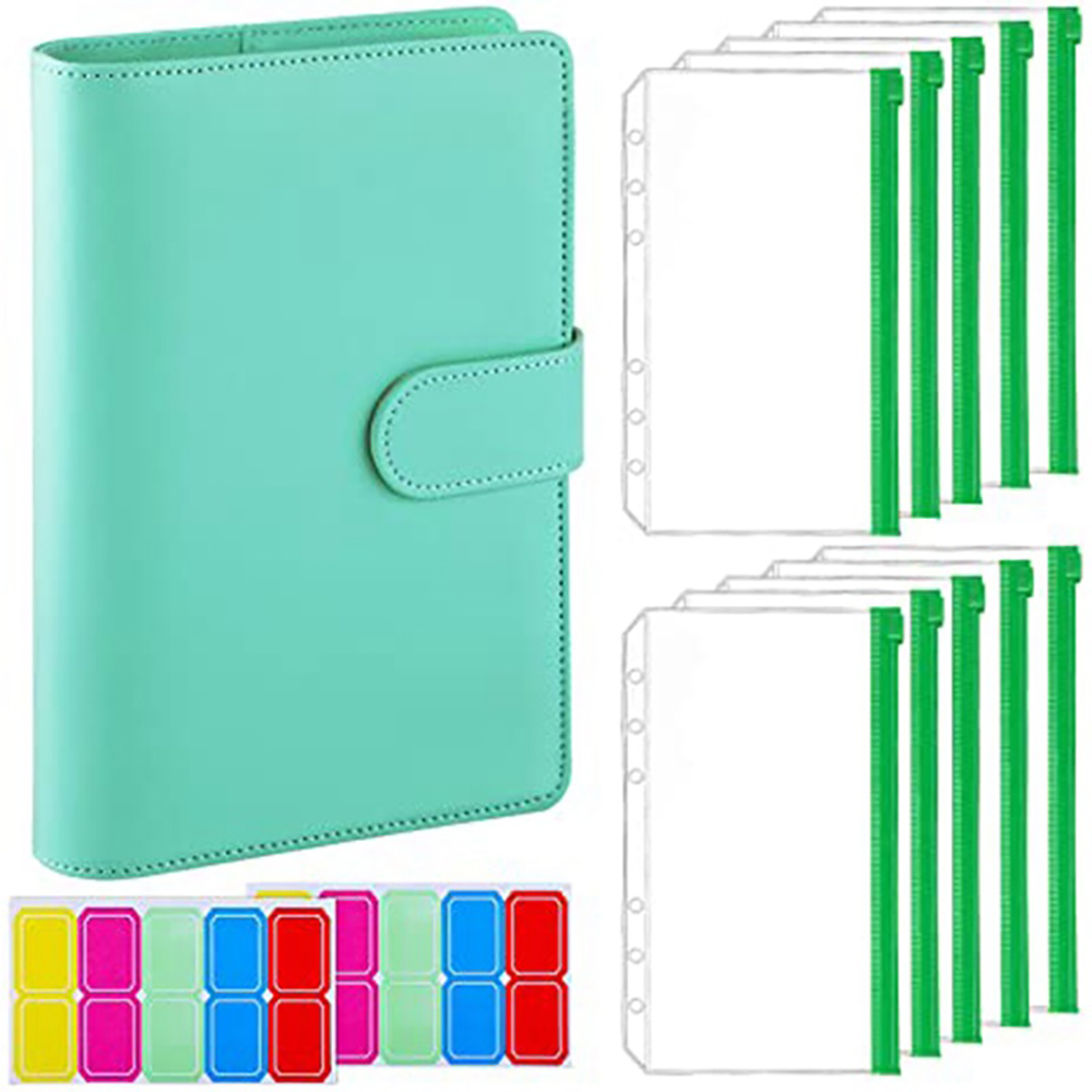 PU Leather 6-Ring Loose Leaf Budget Binder 5
