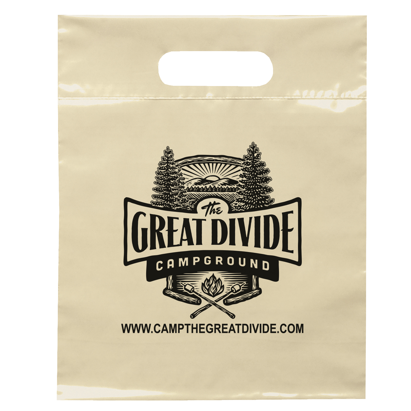 Die Cut Handle Bag - 9 1/2W x 12H - Flexo Ink Print 18