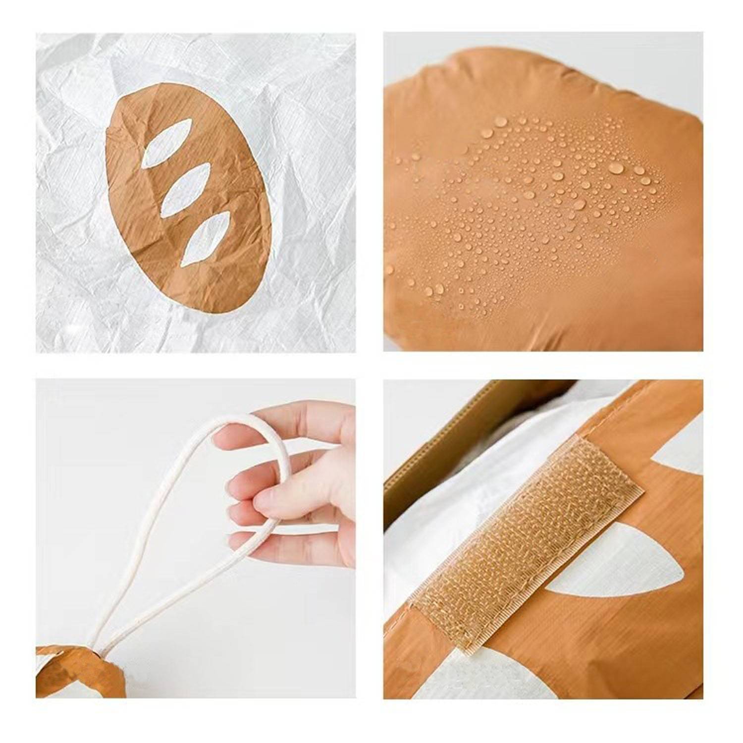 Eco Paper Foldable Bread Shaped Shopping Bag 6