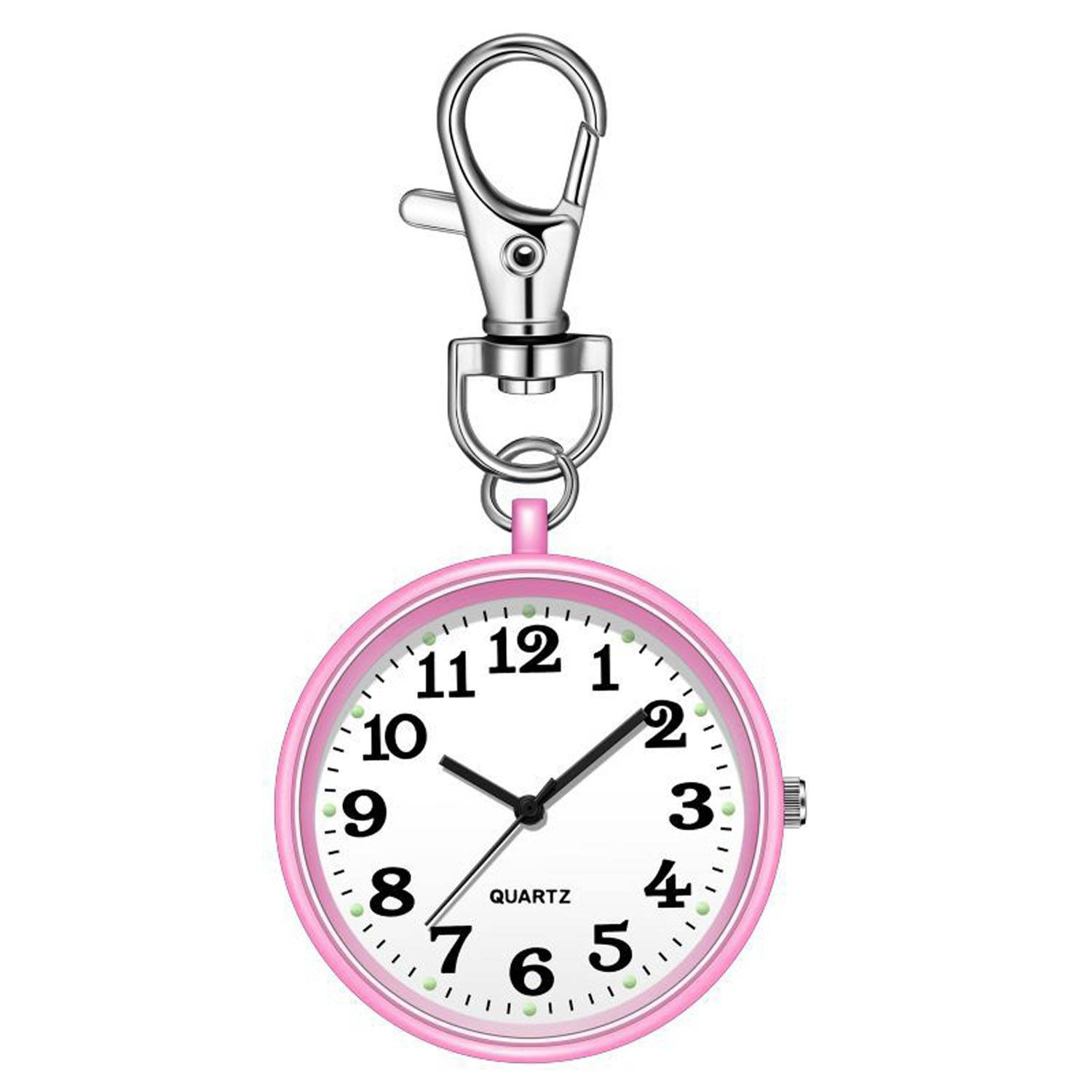 Hanging Round Quartz Nurse Pocket Watch w/ Key Buckle 3