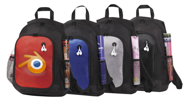 Computer Backpack with earphone port and inside organizer