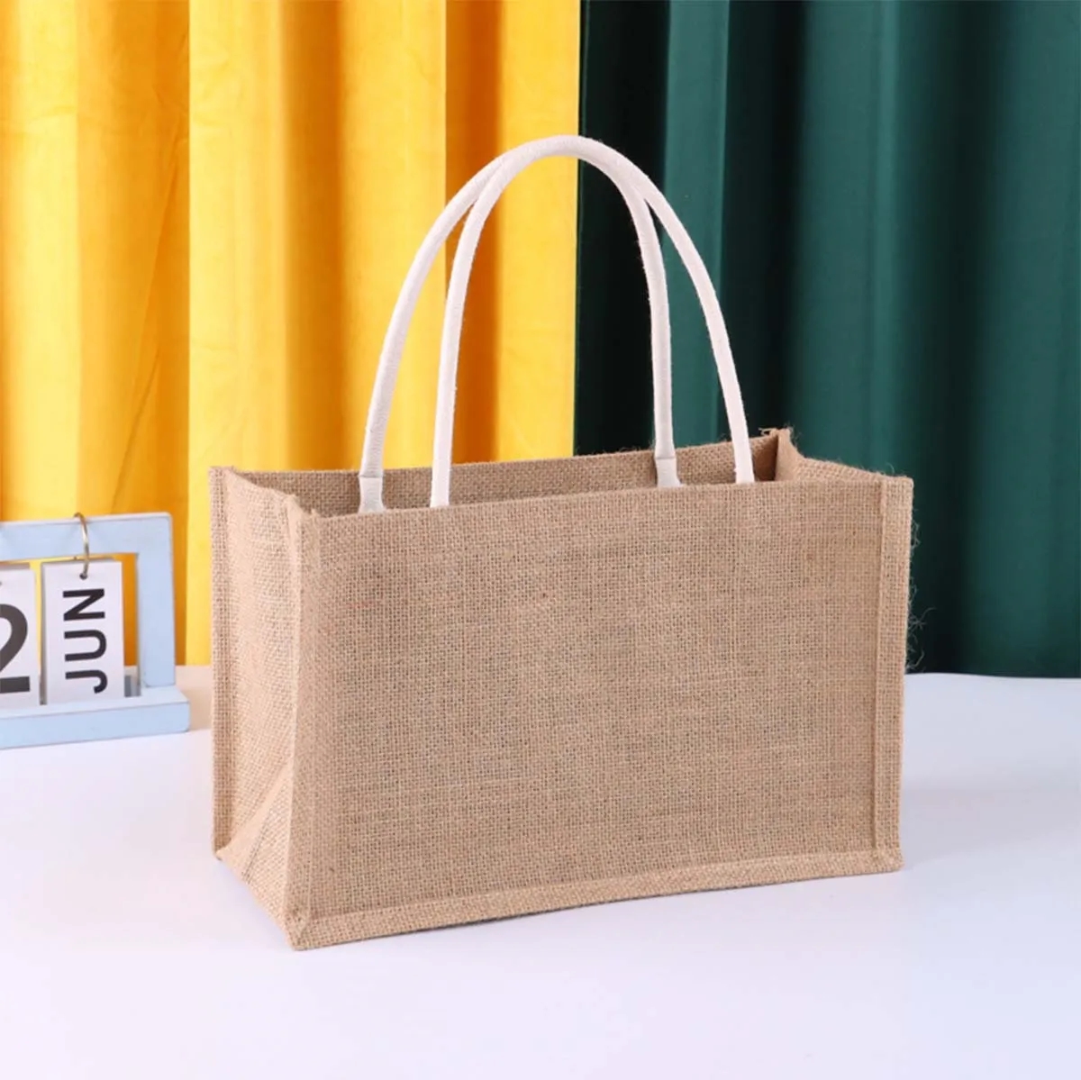 Customizable Size Travel Jute Tote Bags 11