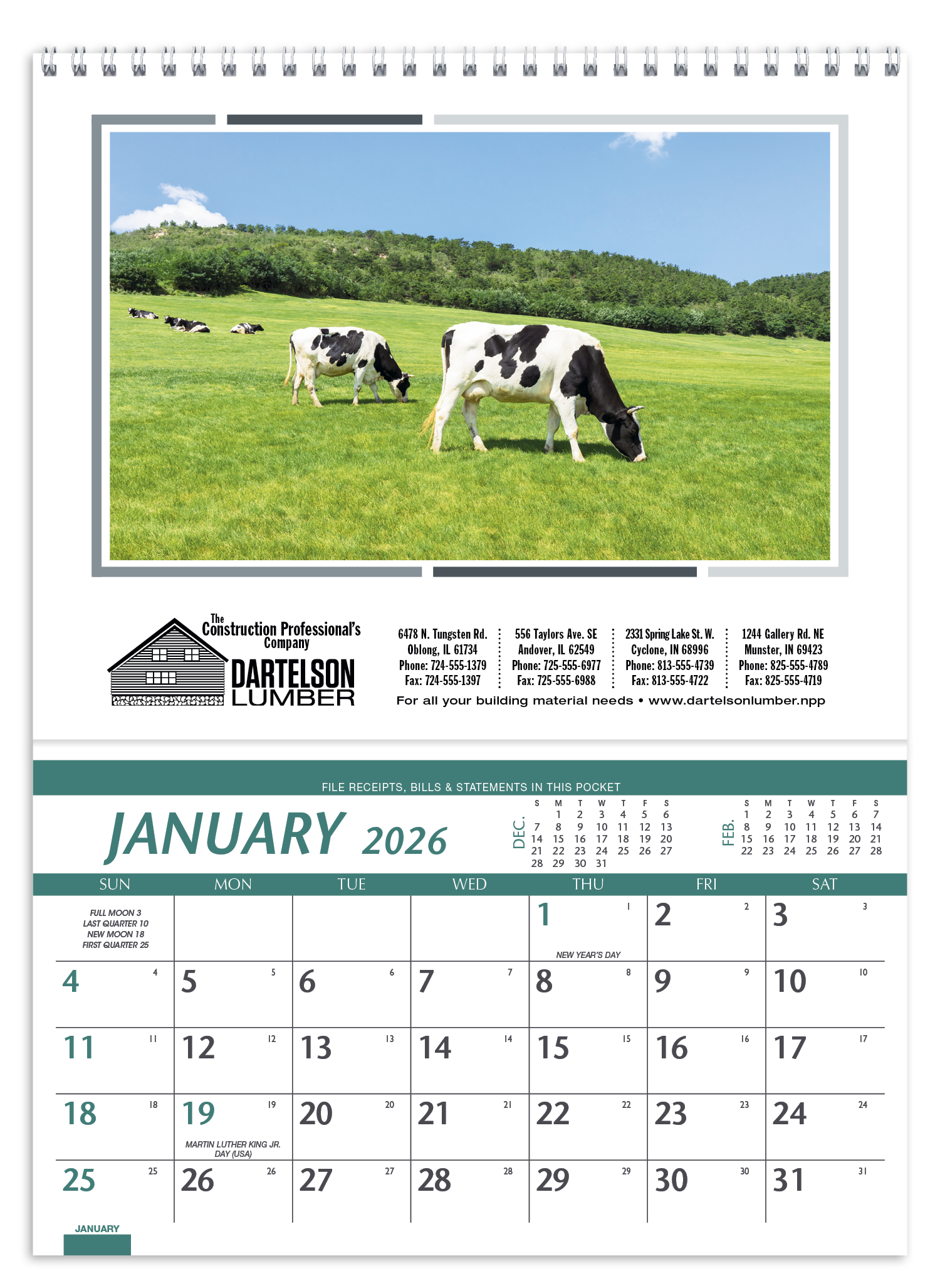 Triumph® Calendars Farm Pocket Calendar 71