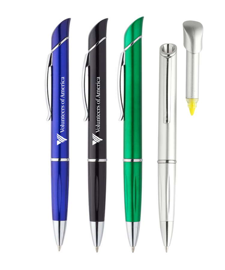 Union Printed - Highlighter Twist Pen with 1-Color Logo 2