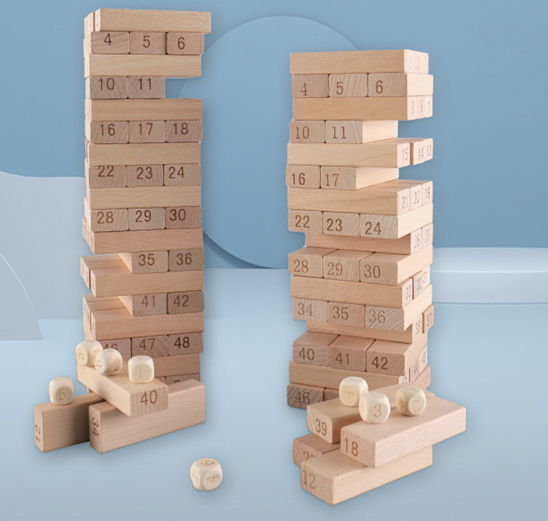 The Original Wood Block Game with Genuine Hardwood Blocks ( 54 pcs ) 8