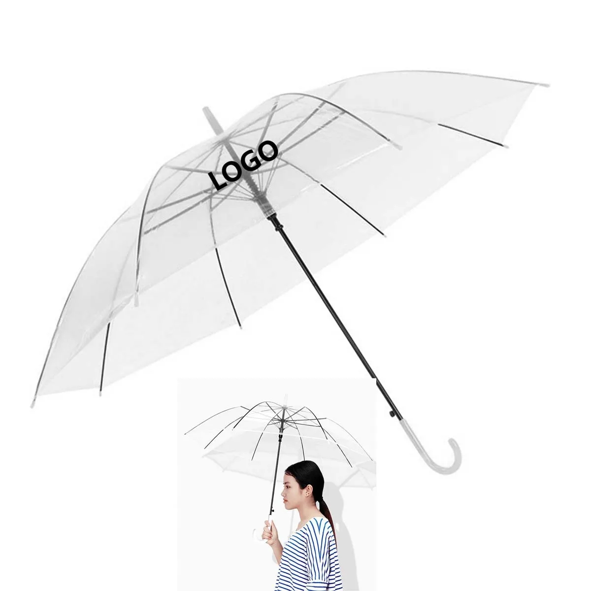 Clear Bubble Umbrella Large Windproof 2