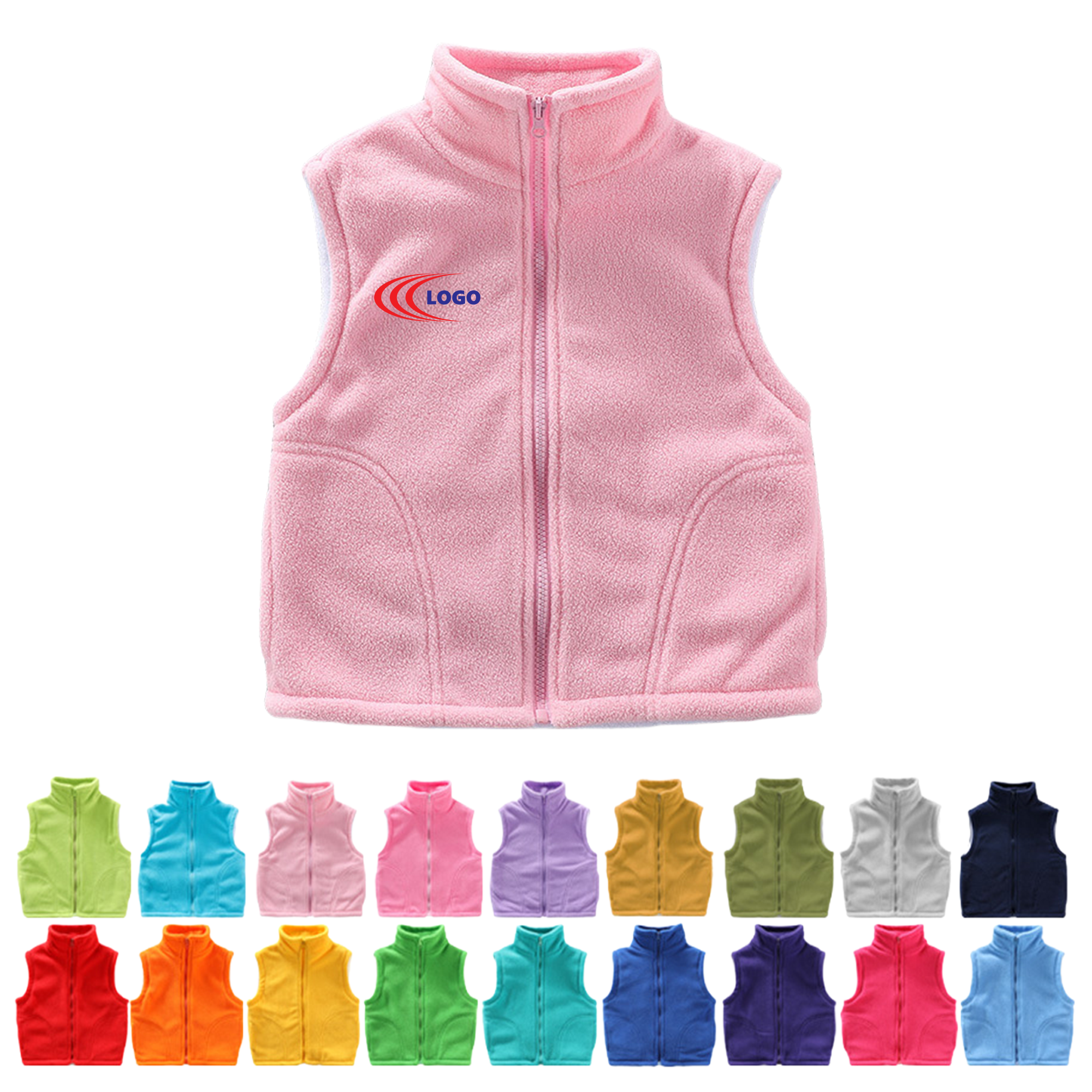 MOQ20 Kid Polar Fleece Vest Jacket 2