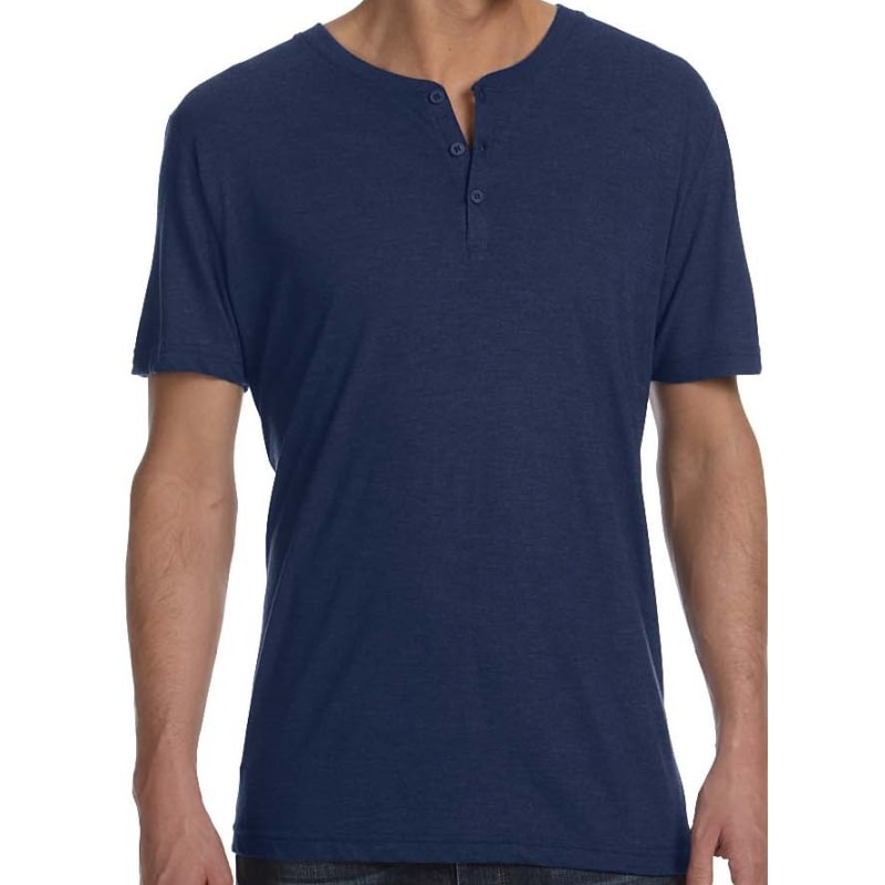 Bella Mens Triblend Short-Sleeve Henley 6