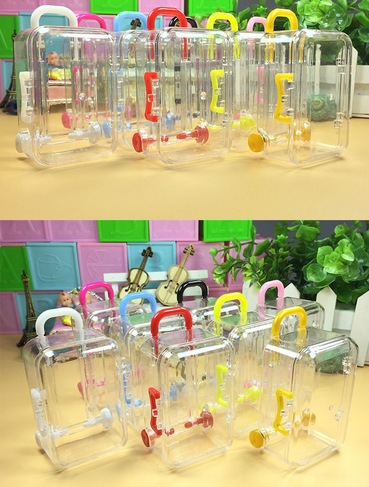 Clear Plastic Trolley Case/Suitcase Candy Box 4