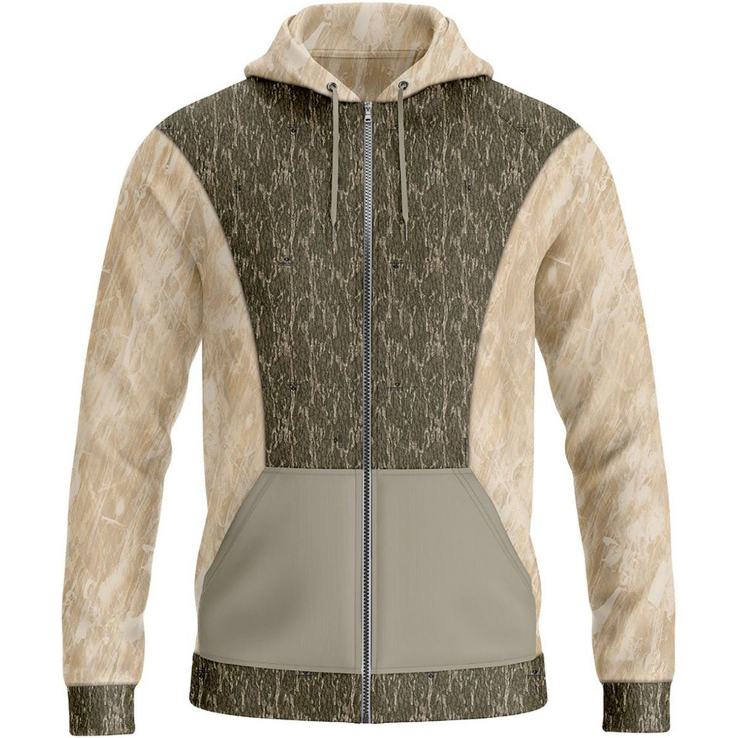 Mossy Oak® Men's 8.2 oz. Polar Fleece Zipper Hoodie W/ Pockets 2