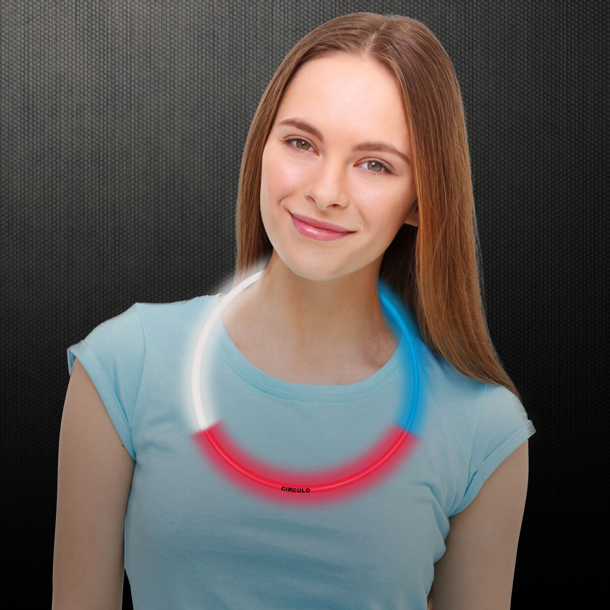 Red White & Blue 22" Superior Triple Color Light Up Necklace