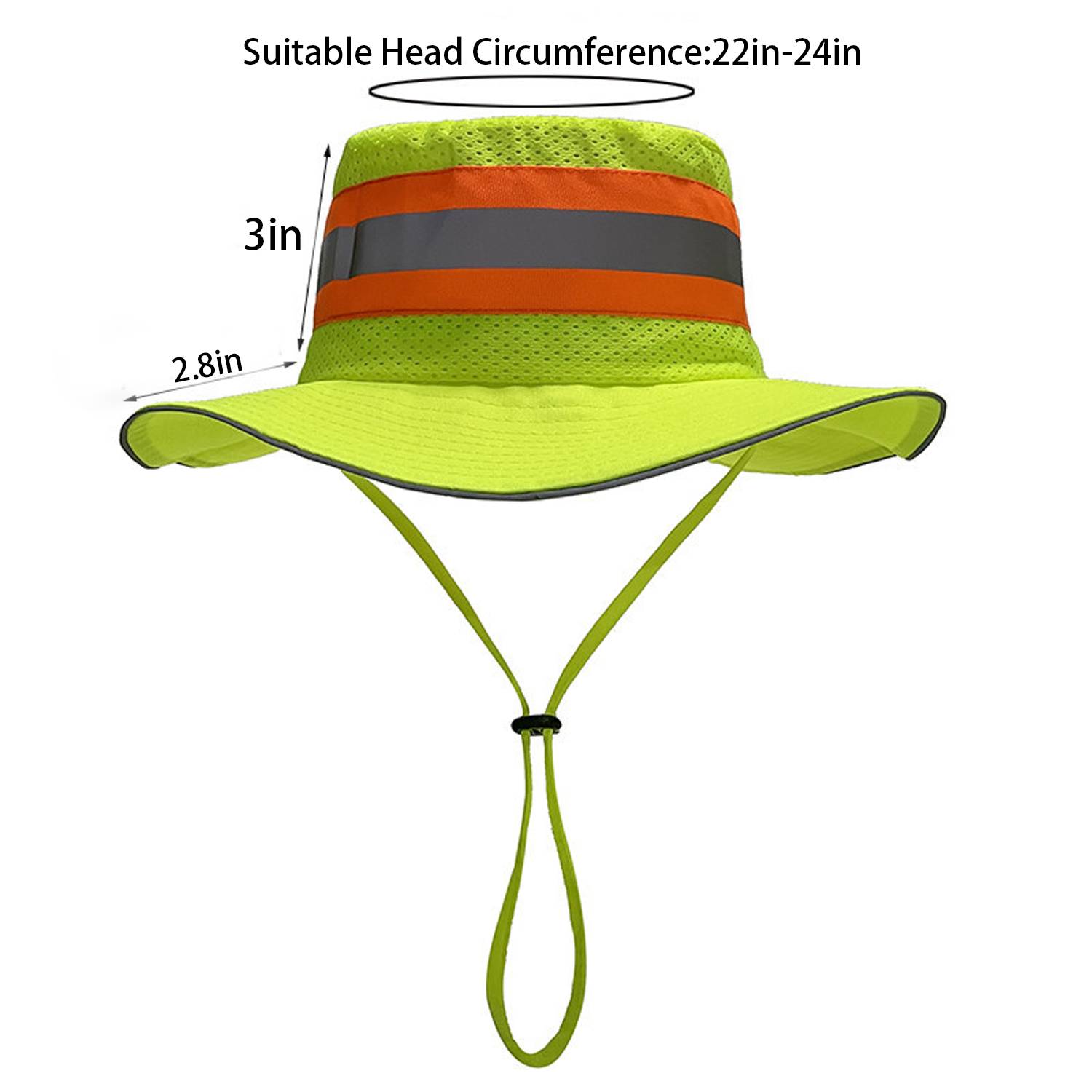 Fluorescent Polyester Bucket Hat—Sun Protection for Outdoors 1