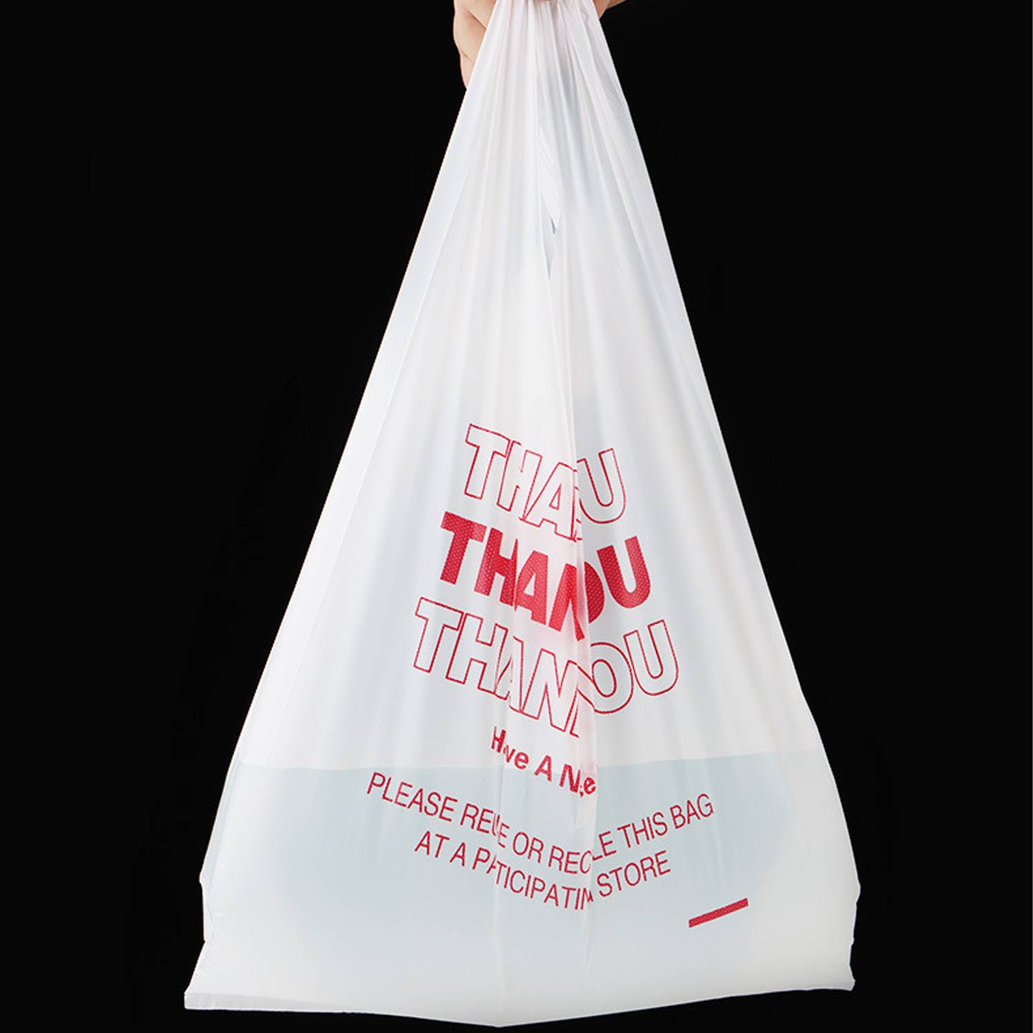 Portable Plastic Shopping Bags with Custom Logo 4