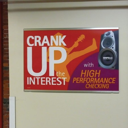 44"w x 28"h Wall Acrylic Policy Holder w/ Steel Backer