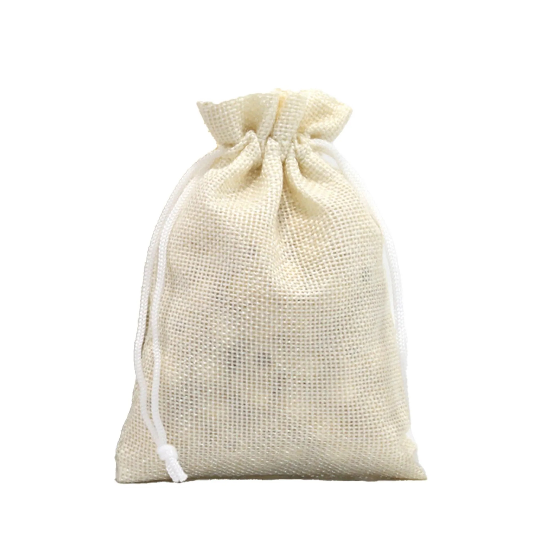 Burlap Drawstring Pocket 4