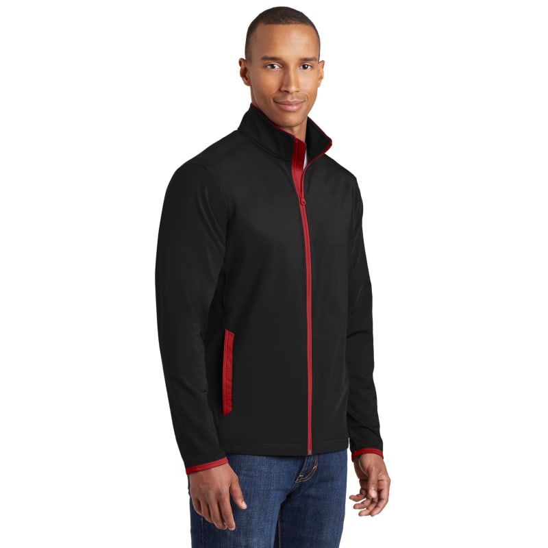 Sport-Tek Sport-Wick Stretch Contrast Full-Zip Jacket. 12