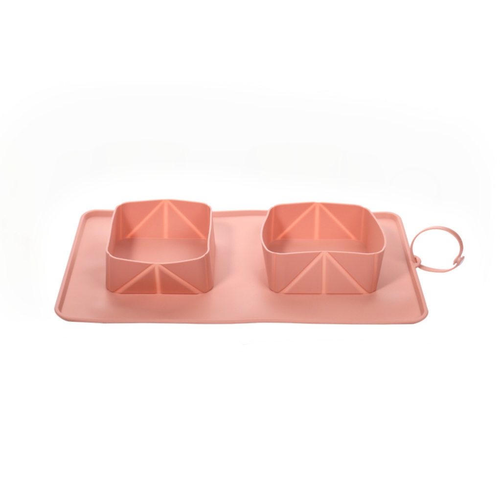 Silicone Folding Pet Dual Bowls 3