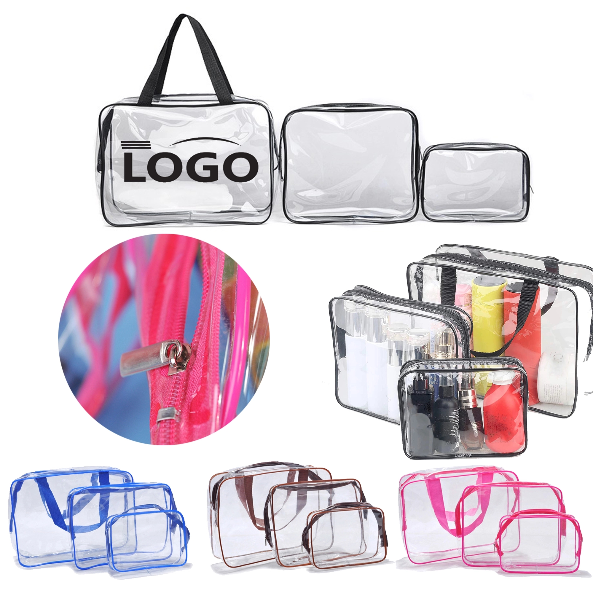 Clear Makeup Bag Set 2