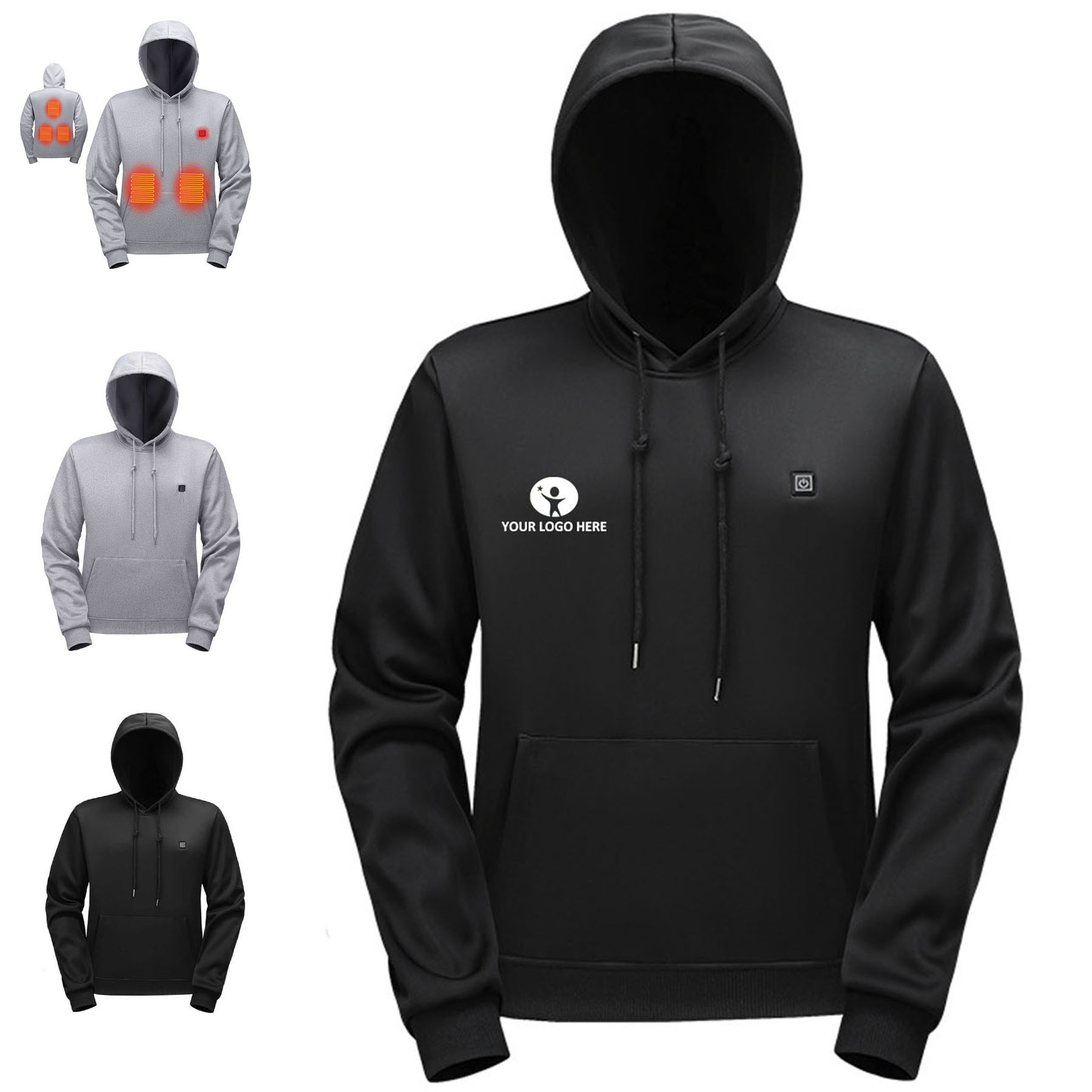 USB Heated Hoodie Sweatshirt 4