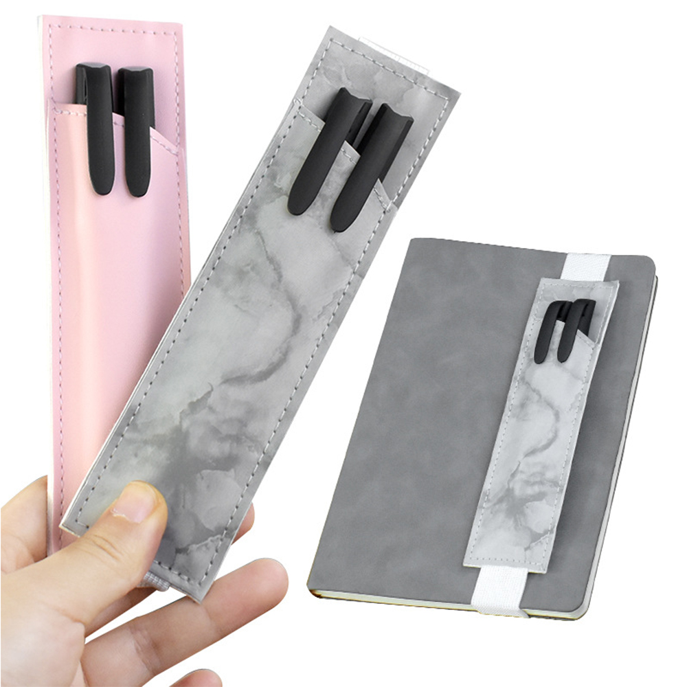 PU Pen Bag Bookmarker With Elastic Band 4