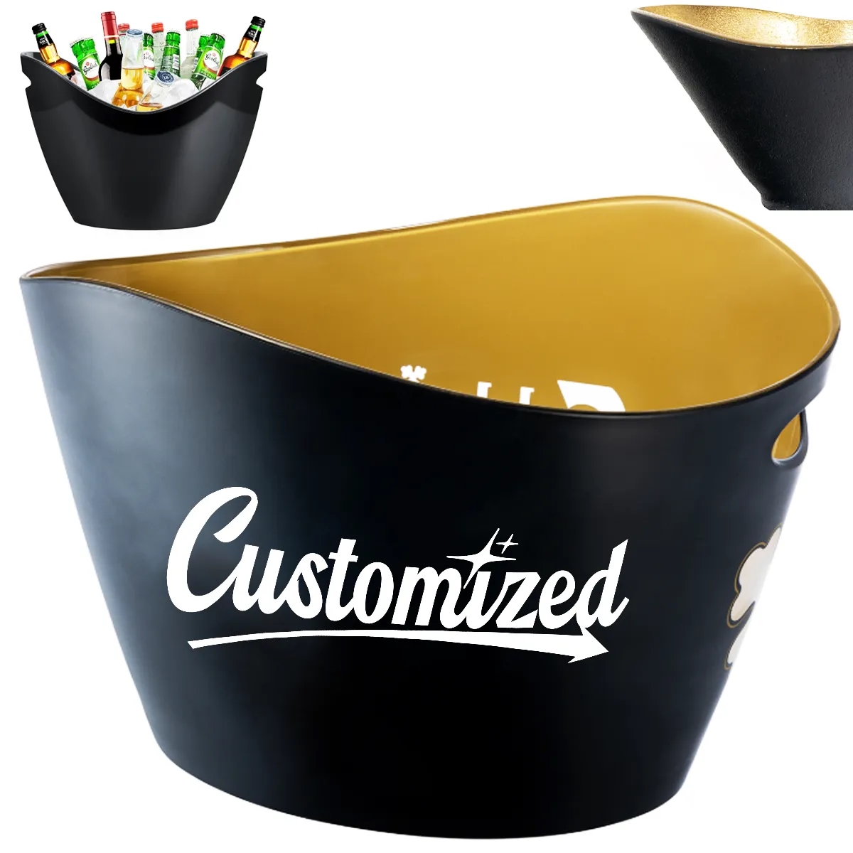 9L Custom LED Light Up Ice Bucket with Logo Display 2