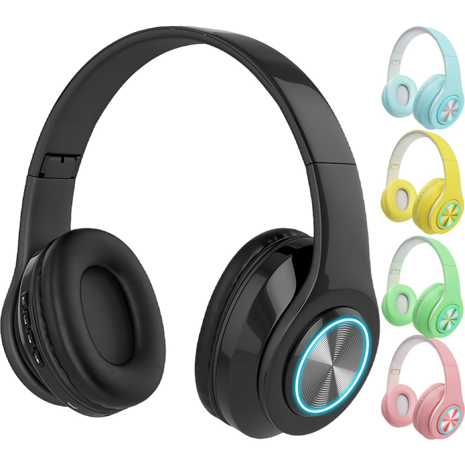 Wireless Bluetooth Foldable LED Over-Ear Headphones 3