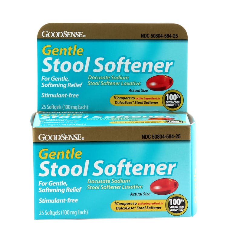Gentle Stool Softener - 25 Pack 100 mg